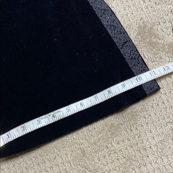 Theory (4) black velvet flares w embellished side tuxedo stripe - Picture 11 of 15